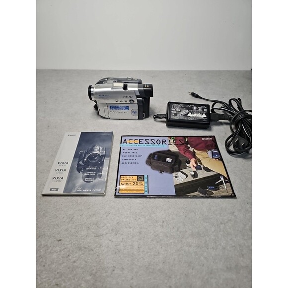Sony DCR-DVD201 Silver Handycam DVD Camcorder 120x Digital Zoom Battery  Works